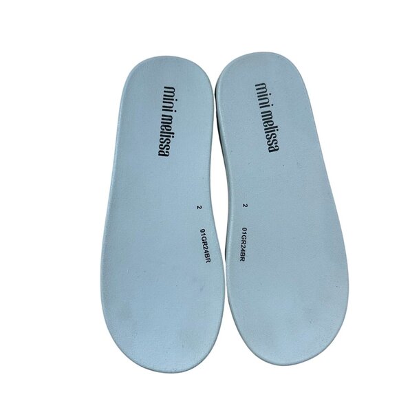 Mini Melissa Girl's White Rubber Lace Up Sneaker Size 8 - Picture 6 of 7